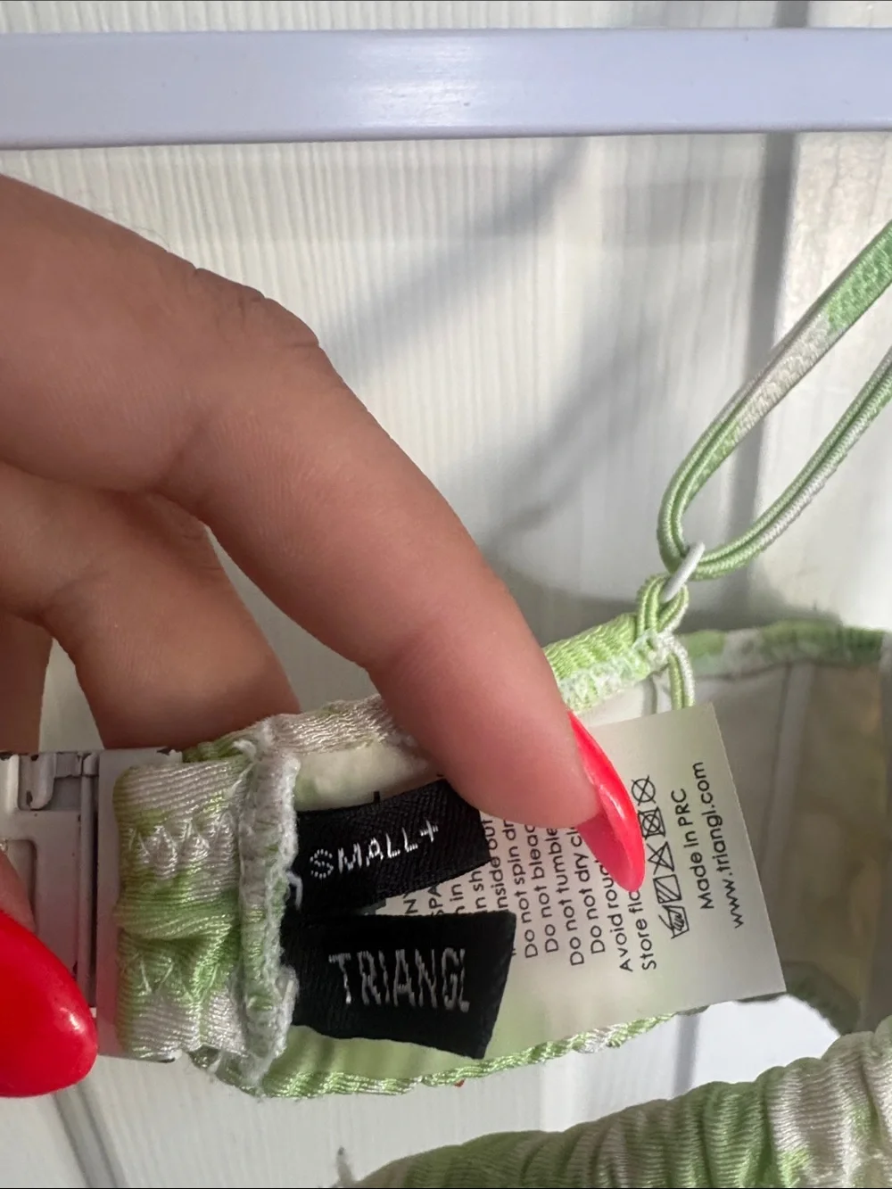 triangl swimwear Light Green Patterned bikini set